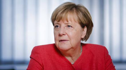 Bundeskanzlerin a.D. Angela Merkel, aufgenommen im Rahmen eines Interviews in Berlin.