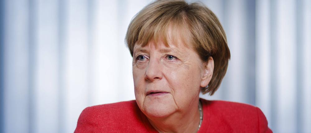 Bundeskanzlerin a.D. Angela Merkel, aufgenommen im Rahmen eines Interviews in Berlin.