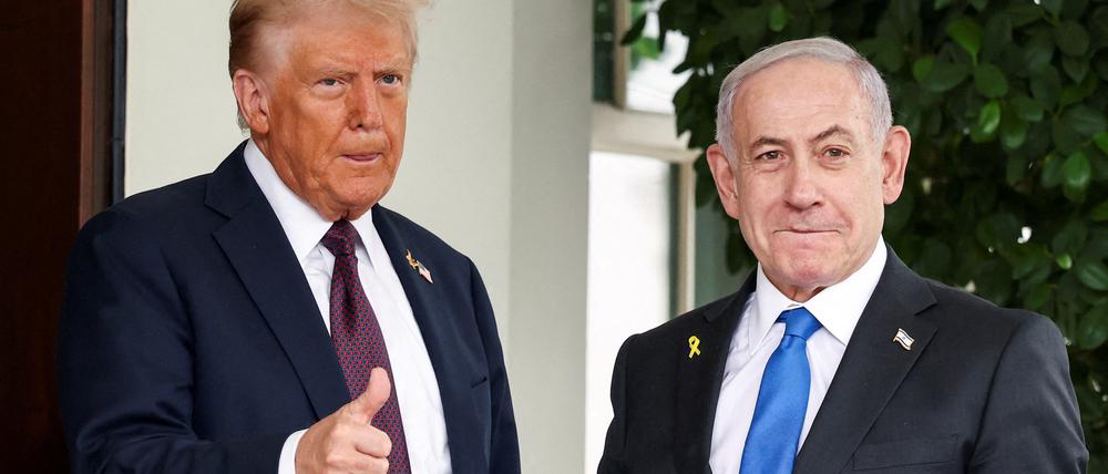 US-Präsident Donald Trump mit Israels Premier Benjamin Netanjahu im September.