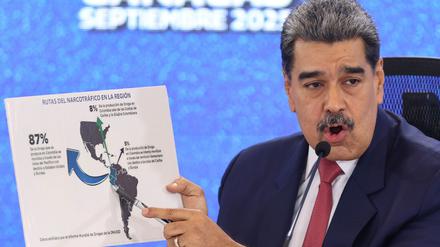 Mit dem Beschuss mutmaßlicher Drogenboote aus Venezuela in der Karibik verschärfte US-Präsident Donald Trump bereits die Gangart gegen Maduro.(Archivbild).