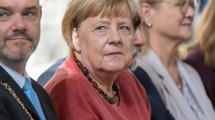 Selbstkritik scheint ihr fremd zu sein: Altkanzlerin Angela Merkel Ende September bei einem Festakt in Stralsund.