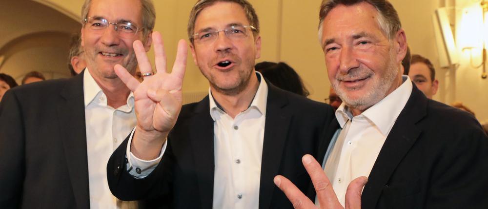 Drei ehemalige Oberbürgermeister Potsdams: Matthias Platzeck, Mike Schubert und Jann Jakobs (v.l.), allesamt Sozialdemokraten. 
