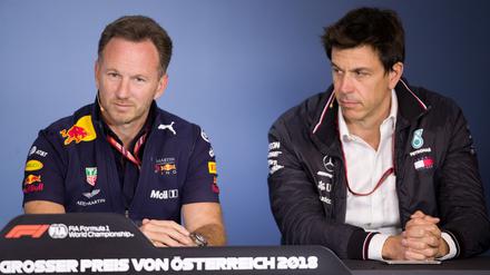 Horner (links) und Wolff haben sich in der Formel 1 oft gestritten. (Archivbild)