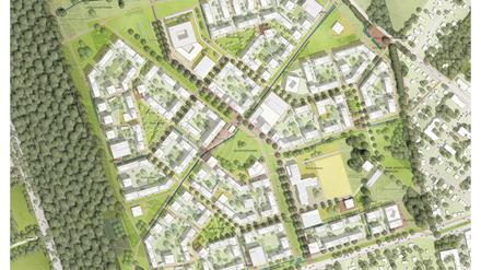 Entwurf von Hosoya Schaefer Architects AG, Agence Ter .de GmbH Landschaftsarchitekten