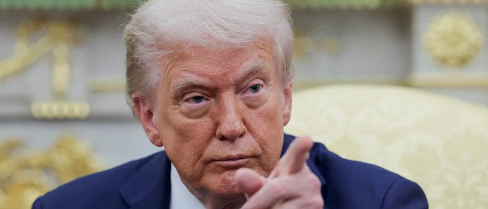 US-Präsident Donald Trump gestikuliert (Symbolbild).