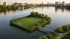 Ein Fußballverein in Friedrichshain träumt von einem Platz auf dem Rummelsburger See.