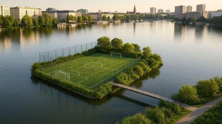 Ein Fußballverein in Friedrichshain träumt von einem Platz auf dem Rummelsburger See.