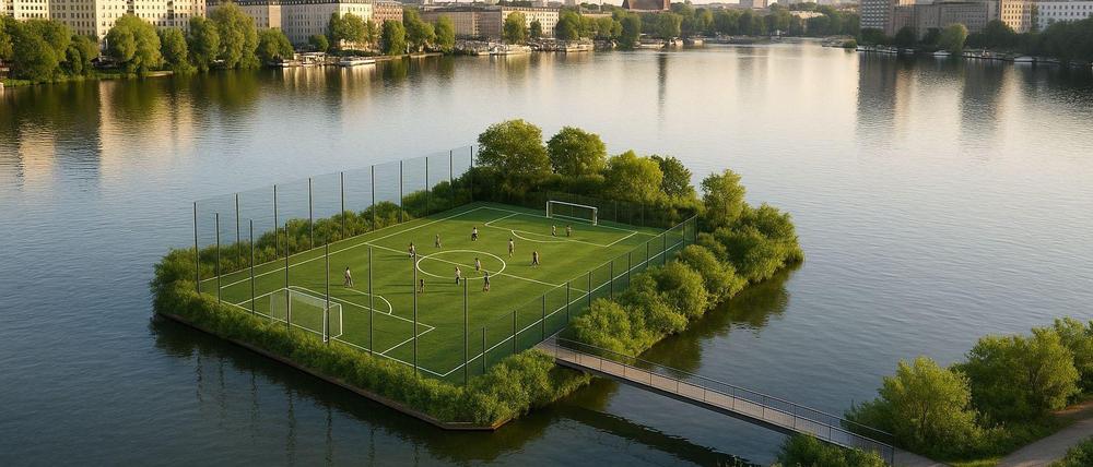 Ein Fußballverein in Friedrichshain träumt von einem Platz auf dem Rummelsburger See.