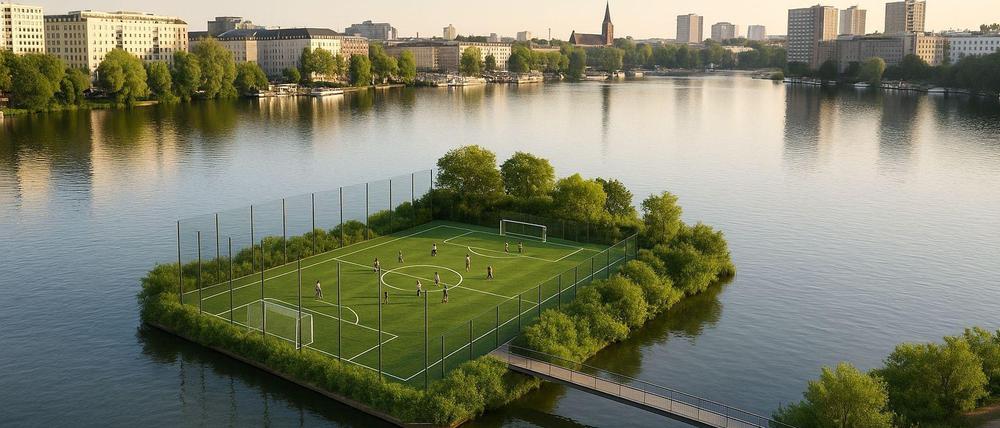 Ein Fußballverein in Friedrichshain träumt von einem Platz auf dem Rummelsburger See.
