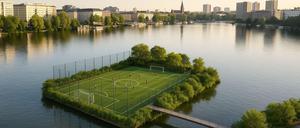 Ein Fußballverein in Friedrichshain träumt von einem Platz auf dem Rummelsburger See.