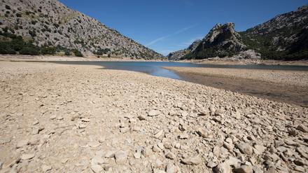 Das Wasserreservoir Gorg Blau im Tramuntana-Gebirge, das Palma auf Mallorca versorgt, war im September recht leer. (Archivbild)