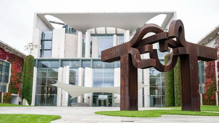 Das Bundeskanzleramt vor dem Koalitionsausschuss.