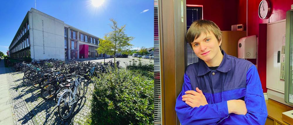 Hans Carossa Schule in in Berlin-Kladow mit engagiertem Hausmeistertalent.
