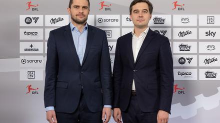 Steuern den deutschen Fußball: Lenz und Merkel.