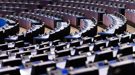 Plenarsaal des Europäischen Parlaments in Straßburg.