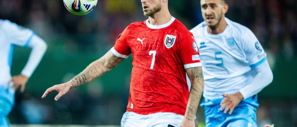 Ball und Tor stets im Blick: Österreichs neuer Rekordtorschütze heißt Marko Arnautovic.