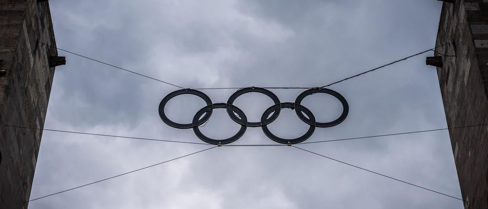 Die Olympischen Ringe am Berliner Olympiastadion. (Archivbild)