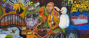 „Geburt – Mein Start ins Leben“, Gouache auf Leinwand.