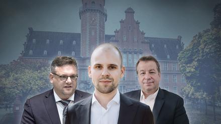 Machtkämpfe in der mächtigen Reinickendorfer CDU: Politiker Marvin Schulz (mitte) und Stephan Schmidt (links) und Frank Balzer (rechts).