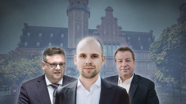 Machtkämpfe in der mächtigen Reinickendorfer CDU: Politiker Marvin Schulz (mitte) und Stephan Schmidt (links) und Frank Balzer (rechts).