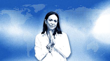 Die diesjährige Trägerin des Friedensnobelpreises: die 58-jährige venezolanische Oppositionelle María Corina Machado.