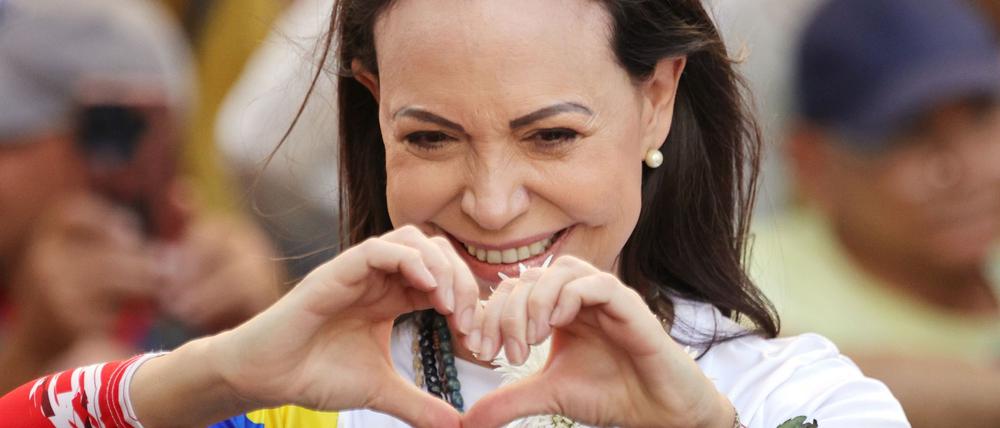 Die venezolanische Oppositionsführerin María Corina Machado. (Archivbild)