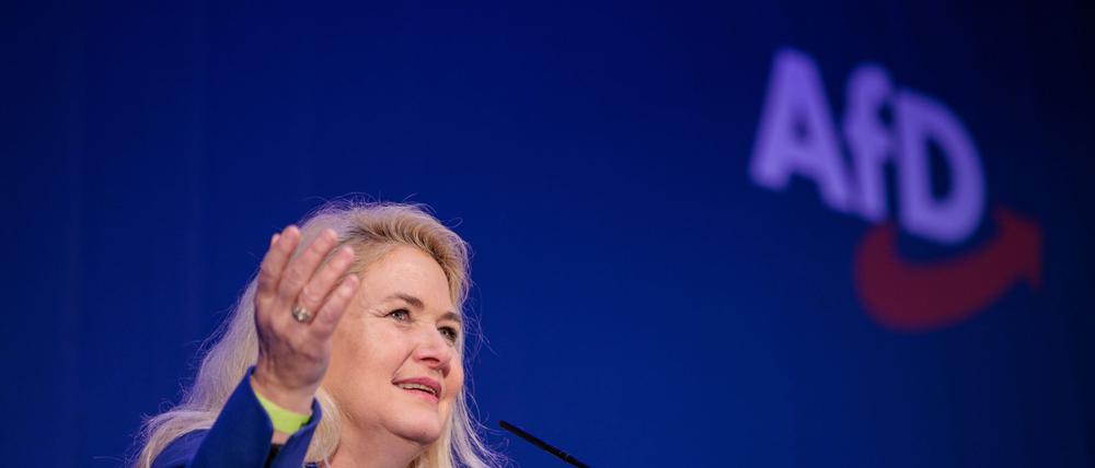 Die Berliner AfD-Landes- und Fraktionsvorsitzende Kristin Brinker war schon 2021 und 2023 Spitzenkandidatin ihrer Partei bei Wahlen zum Abgeordnetenhaus. (Archivbild)