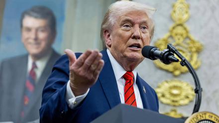 US-Präsident Donald Trump während einer Pressekonferenz.