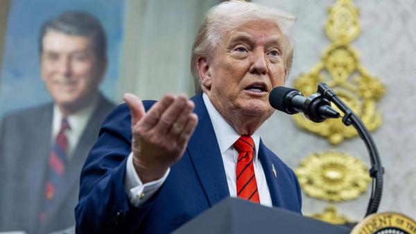 US-Präsident Donald Trump während einer Pressekonferenz.