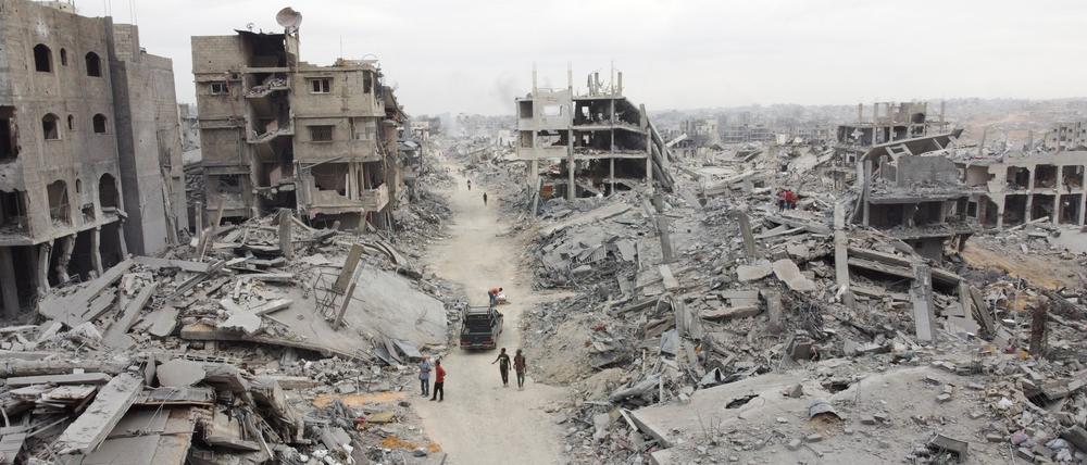 Einige Geiseln könnten im Gazastreifen verschüttet worden sein.