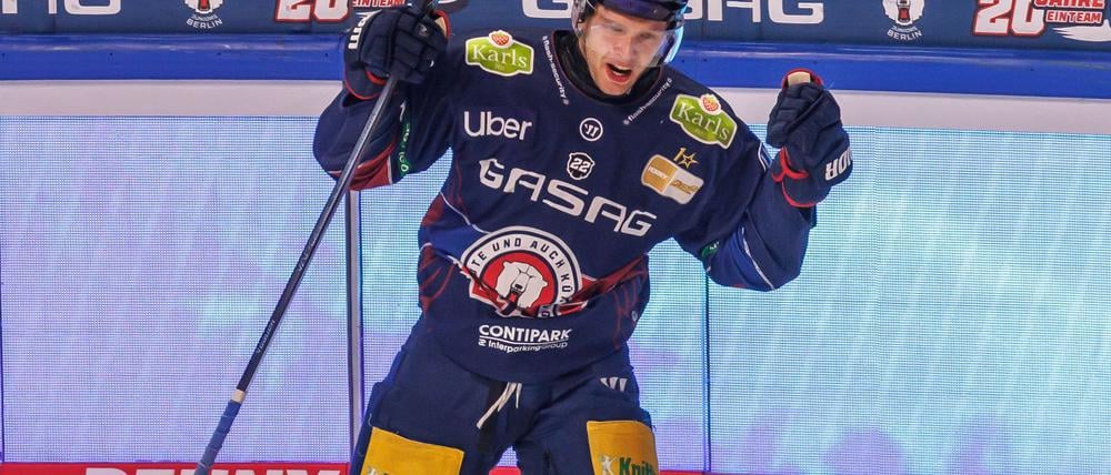 Angreifer Lean Bergmann erzielte das 1:0 beim Sieg der Eisbären Berlin gegen Nürnberg. (Archivbild)