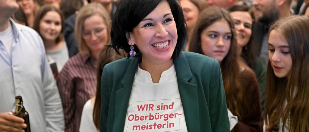 Wahlsiegerin Noosha Aubel am Wahlabend.