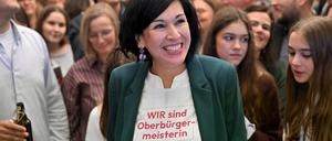 Wahlsiegerin Noosha Aubel am Wahlabend. 