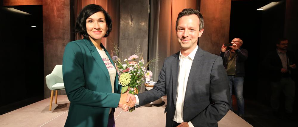 Wahlsonntag Potsdam. Stichwahl / Wahl zum Oberbürgermeister/in der Stadt Potsdam. Der Unterlegene Severin Fischer, SPD.