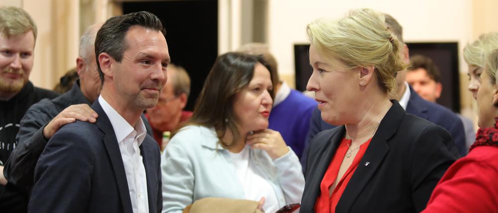 Severin Fischer und Franziska Giffey.