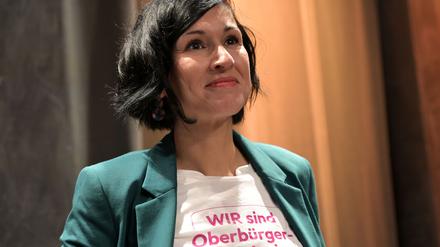 Sie kann nach ihrem deutlichen Wahlsieg in Potsdam strahlen: Noosha Aubel ist neue Oberbürgermeisterin.