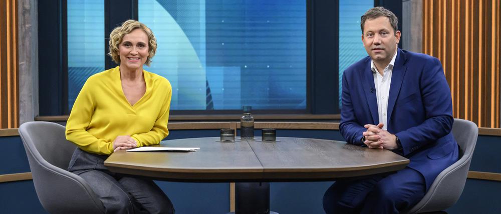 Finanzminister, Vizekanzler und SPD-Chef Lars Klingbeil bei Caren Miosga.
