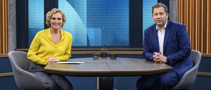 Finanzminister, Vizekanzler und SPD-Chef Lars Klingbeil bei Caren Miosga.