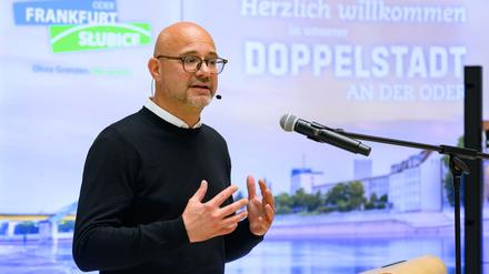 Axel Strasser (parteilos), neuer Oberbürgermeister in Frankfurt (Oder).