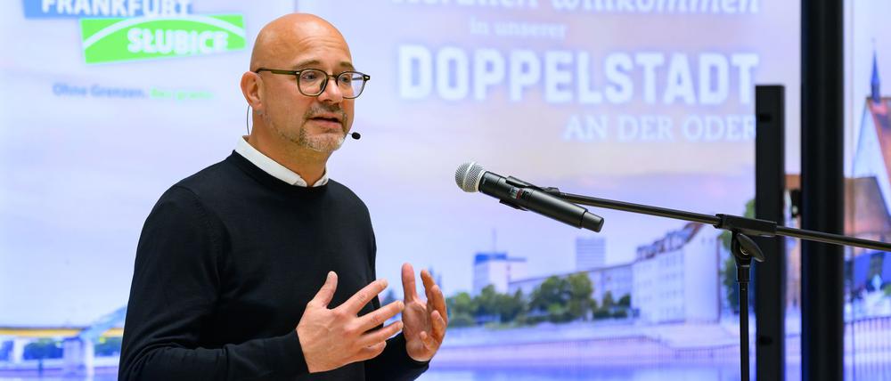 Axel Strasser (parteilos), neuer Oberbürgermeister in Frankfurt (Oder).