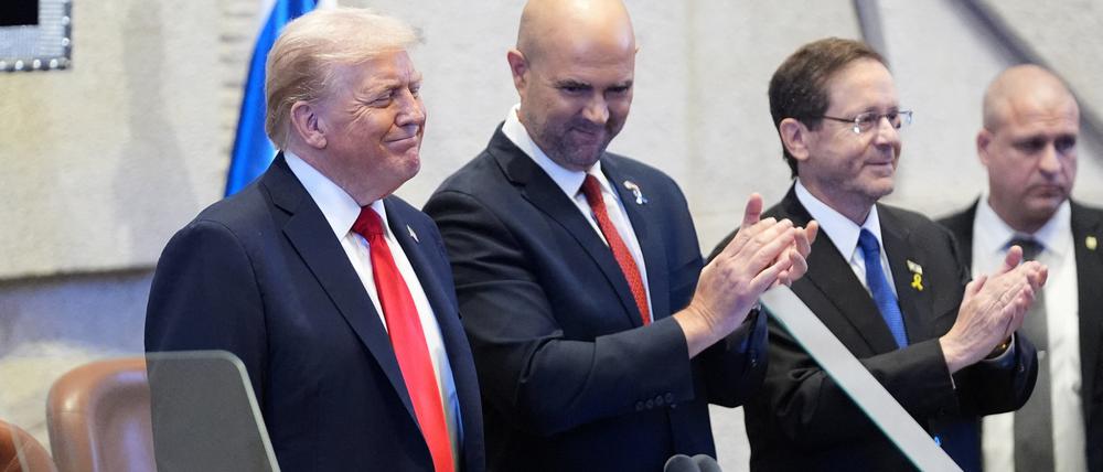 Präsident Donald Trump in der Knesset.