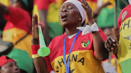 Die ghanaischen Fans bejubelten den Sieg gegen die Komoren ausgelassen.