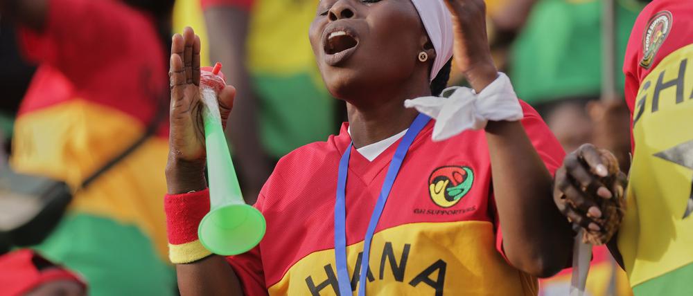Die ghanaischen Fans bejubelten den Sieg gegen die Komoren ausgelassen.