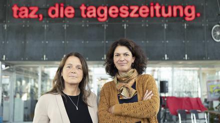 Die „taz“-Chefredakteurinnen Barbara Junge und Ulrike Winkelmann.