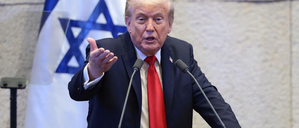 „Wir wollen nur in Frieden leben“, sagte Donald Trump an die Adresse Teherans.