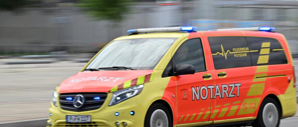 Rettungsdienst in Potsdam im Einsatz.