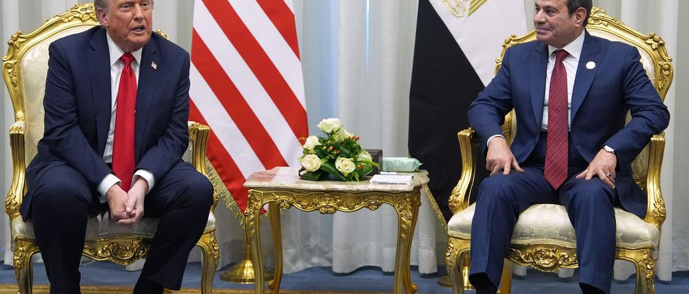 Trump spricht über die weiteren Gaza-Verhandlungen.