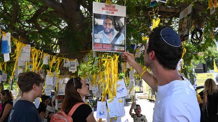 Der Platz der Geiseln in Tel Aviv  