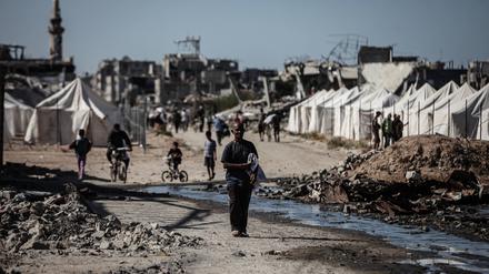 Palästinenser kehren zurück nach Gaza.
