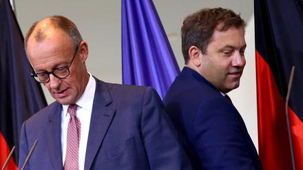 Friedrich Merz (l.) und Lars Klingbeil